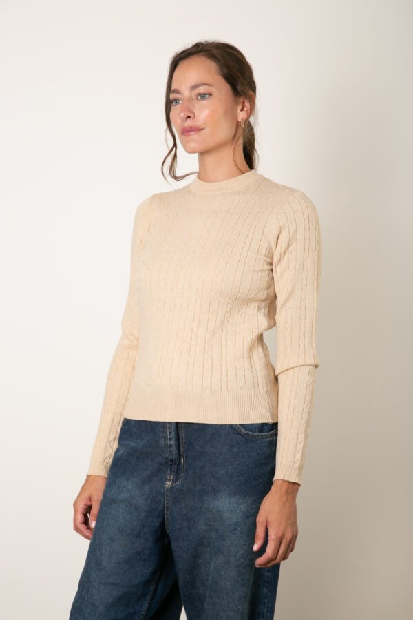 SWEATER REDONDO TRENZA - Imagen 4