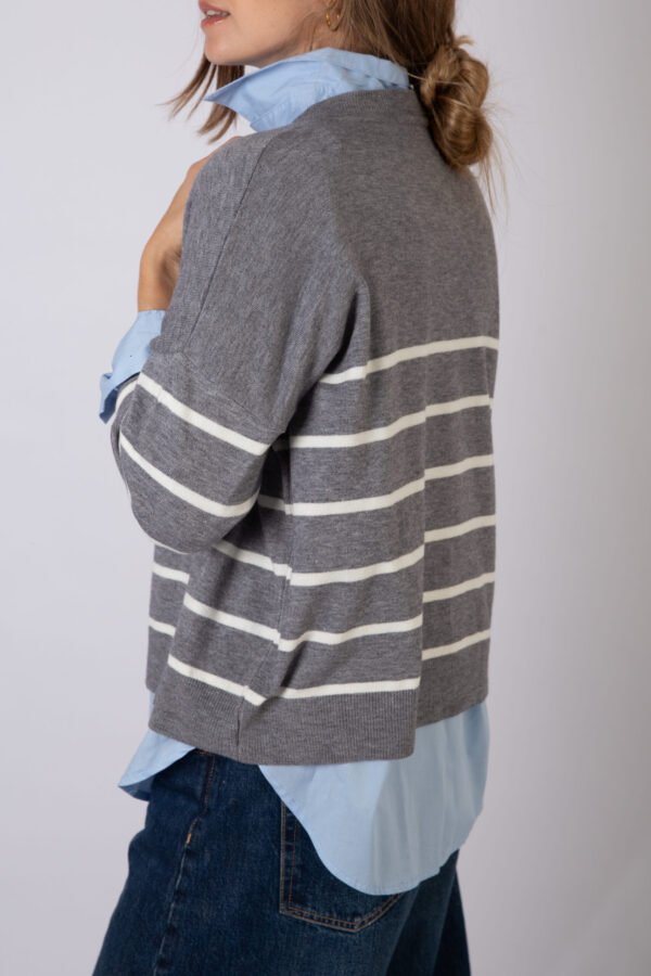 SWEATER CORTO RAYADO ESCOTE REDONDO - Imagen 4
