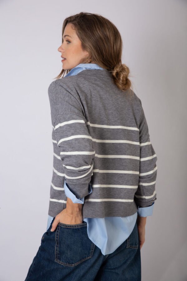 SWEATER CORTO RAYADO ESCOTE REDONDO - Imagen 6