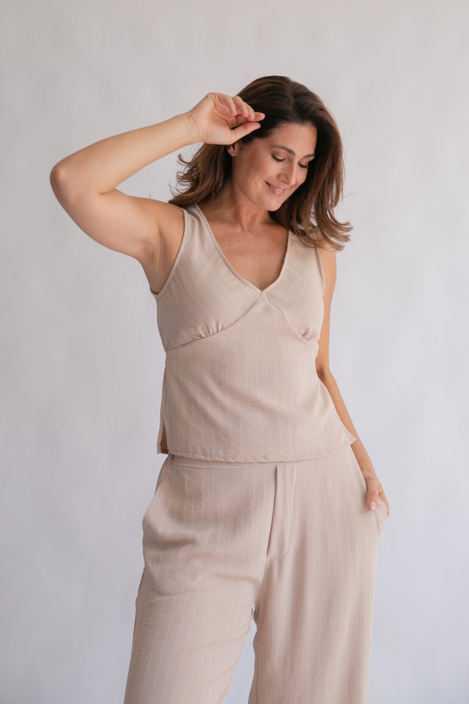 MUSCULOSA KENIA CON LAZO CREPE